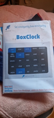 Boxclock wortuhr bausatz neu - boxclock,