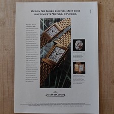 Jaeger-LeCoultre Reverso Uhr 1995 Vintage Werbung Anzeige Werbeanzeige Advert Ad