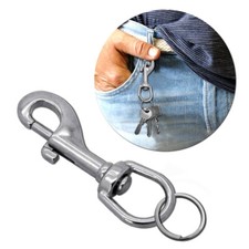 Karabiner mit Schlüsselanhänger Autoschlüssel Silber Karabiner Edelstahl