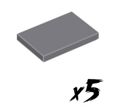 5x LEGO 26603 • 2x3 Tile • Fliese • dunkelgrau • Dark Bluish Gray