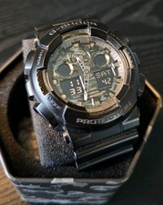 CASIO G-SHOCK GA-100CF Black Ana-Digi Quarzuhr, guter Zustand