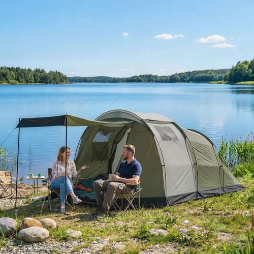 Outsunny campingzelt für 4 - campingzelt,
