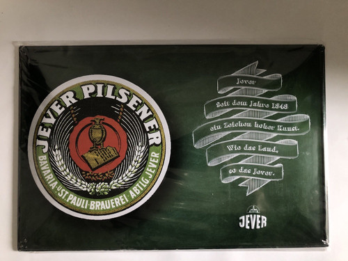 Jever blechschild 59 - jever, 40