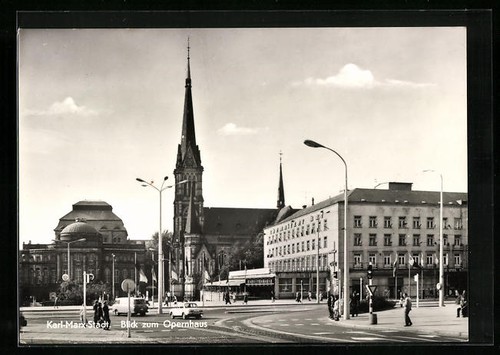 Ansichtskarte karl marx - ansichtskarte, karl-marx-stadt