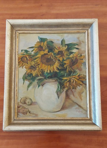 ölbild mit sonnenblumen - Ölbild,