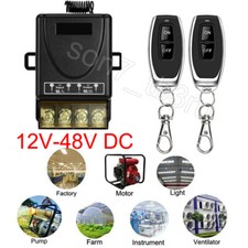 Drahtloser Fernschalter mit 2 Fernbedienungen, Universeller 433 MHz DC12V-48V DE