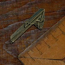 Linie Messingstempel Prägestempel Ornament Buchbinden Prägen Zierelement Ecke..