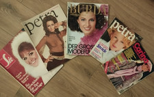 Konvolut 5 x alte Zeitschriften 60+70+80er  BURDA INTERNATIONAL, PETRA,  FÜR SIE