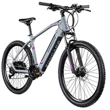 Zündapp Z808 E-Mountainbike für Damen und Herren Pedelec silber/lila 48cm B Ware