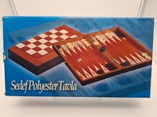 Intarsien Look Backgammon TAVLA Sedef Polyester Tavla 