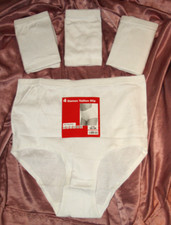 Neu! 4 Stück Taillen - Höschen * Slip * Unterhose Cotton weiß Paket 52/54
