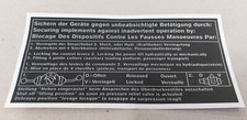 Unimog Aufkleber Verriegelung