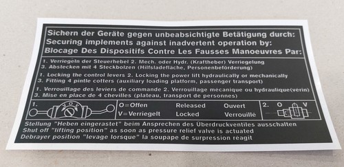 Unimog aufkleber verriegelung - unimog,