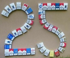 ♠ 150 leere Zigarettenschachteln ♠ DEKO ♠ PARTY ♠ Geburtstag ♠ SCHACHTELKRANZ ♠