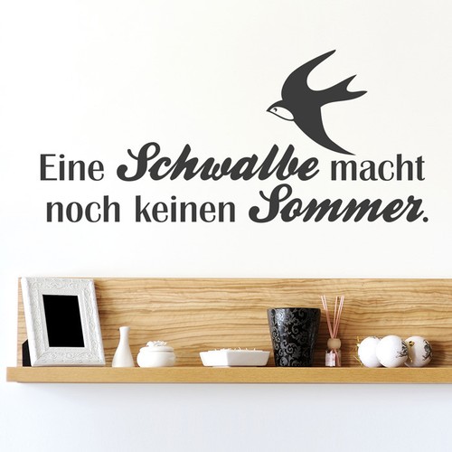 Wandtattoo spruch eine - , "eine