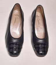 HASSIA Classic Pumps EUR 38 UK 5 Damen Schuhe Slipper Schwarz 100% Echt Leder