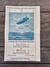 Zeppelin ZR 3 Stellin/Ossag, alte Werbung/Faltblatt, 20er Jahre, old advertising