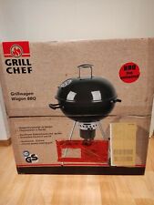 Kugelgrill GrillChef,emailliert,Temp.-Anzeige,verchromter Grillrost 53,5-NEU/OVP