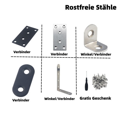 Winkel verbinder edelstahl - 90°winkel/verbinder,