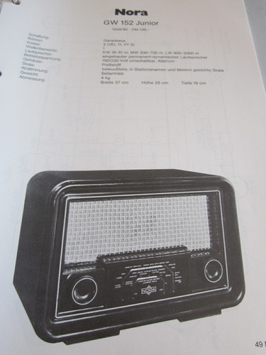 Schaltplan radio nora 152 - radio,