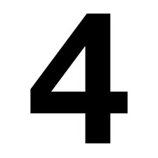 Zahlen-Aufkleber Nr. 4 in