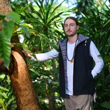 Weste Herren & Weste Damen | Baumwolle | Hippie Steppweste  | Weste schwarz