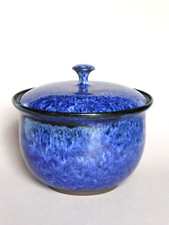 *** Schale mit Deckel blaue Studiokeramik Elly + Walter Serocka, Xanten