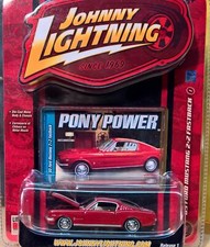 65 Ford Mustang Fastback 2+2 rot -Johnny Lightning-1:64- Pony Power 1- OVP