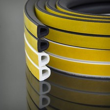 GUMMIDICHTUNG SELBSTKLEBEND Türdichtung Fensterdichtung I / D Profil 12-14-21mm