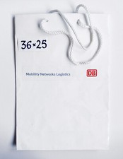 DB Tragetasche, Papier Tüte, Tragetasche weiß - Deutsche Bahn