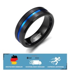 Eleganter Wolfram Trauring 8mm