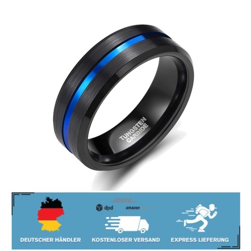 Eleganter wolfram trauring 8mm - trauring,