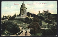 Eisenach, Burschenschaftsdenkmal, Wartburg, Ansichtskarte 