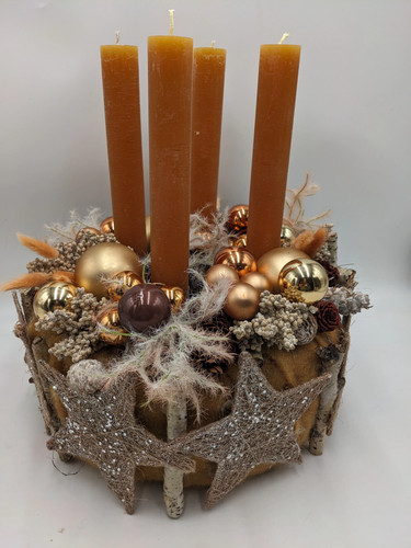 Adventskranz kugel stern - kugel,