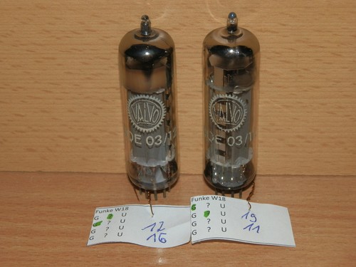 Valvo qqe03 röhre - röhre, funke