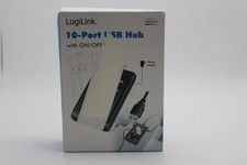 LogiLink 10 Port USB Hub Verteiler mit EIN/AUS Schalter schwarz