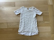 Spitzenkleid, Zara Trafaluc, Gr. S, Creme, mit Unterkleid, Minikleid