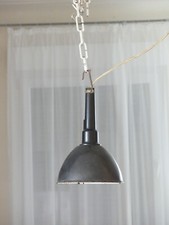 Wilhelm Bäder Wagenfeld Werkstattlampe Arbeitslampe Hängelampe Lauflampe