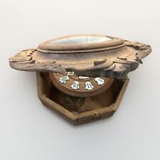 Antike Schweizer Pendeluhr Holz Schwarzwalduhr 52x48 Cm Pendel Und Schlüssel