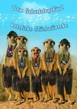 Geburtstag - Soundkarte A5 im Format 14,8 x 21 cm - „Dem Geburtstagskind herzlic