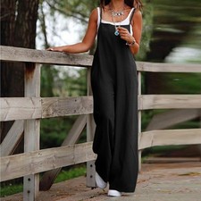 Damen Baggy Latzhose Jumpsuit
