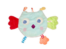 WIE NEU * Kaloo Colors Eveil Eule blau orange rot grün Schmusetuch Schnuffeltuch