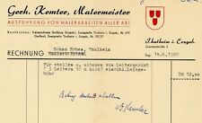 Rechnung Malermeister Thalheim Leitergerüst 1960