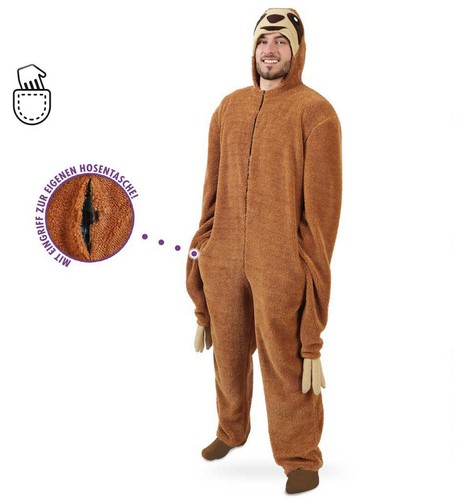 Einteiler faultier onesie - einteiler,