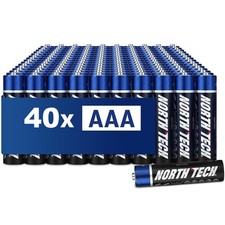 North Tech AAA Ultra Alkaline 40x | 1,5V Micro LR03 | auslaufsicher | 10 Jahre