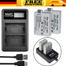 2x NEU LP-E5 AKKU + LCD Dual Ladegerät Für Canon EOS 450D 500D 1000D Kiss X2 X3