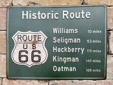Blechschild Route 66 USA geprägt 58cm Garage Biker used look retro Deko V8 Diner