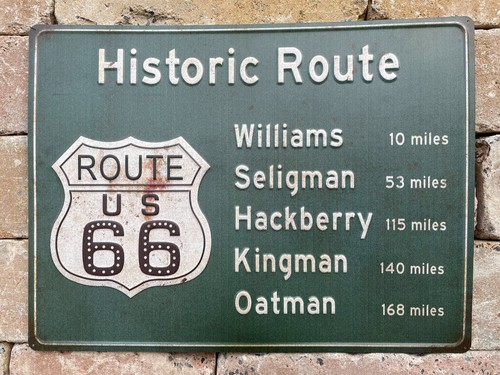 Blechschild route usa - route,