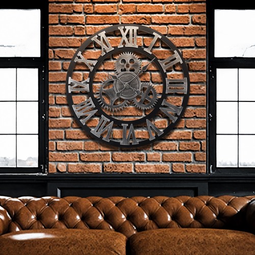 Retro wanduhr mit römischen - wanduhr,