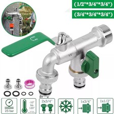 Doppel Wasserhahn Garten 1/2